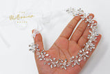 Dainty Rhinestones Crystal Vine Leaves Headband, Bridal Hair Vine, Delicate Headband, Hair accessories.
