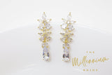 Diamond Floral TearDrop Crystal, Diamond Earrings, Long Bridal Earring, Bridal Earrings, Crystal Bridal Earrings, Statement Earrings