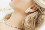Diamond/ Swarovski Crystal Leaves, Long Bridal Jewelry, Bridal Earrings And Necklace, Crystal Bridal Earrings, Statement Earrings