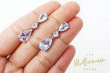 Diamond TearDrop Crystal, Diamond Earrings, Long Bridal Earring, Bridal Earrings, Crystal Bridal Earrings, Statement Earrings