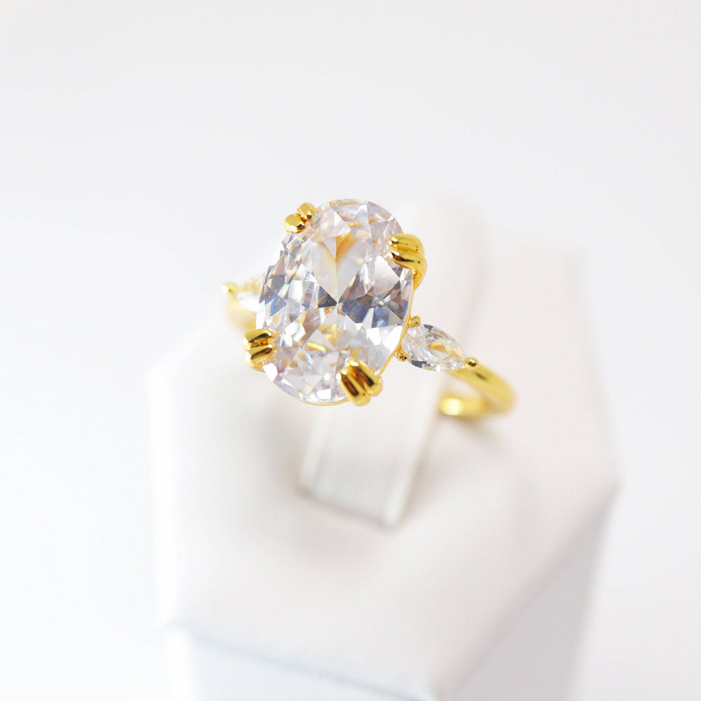 CZ Brightest beginning Proposal Ring, Statement Ring, Engagement Ring, Two Ring Set, Promise Ring For a Friend, Friendship ring