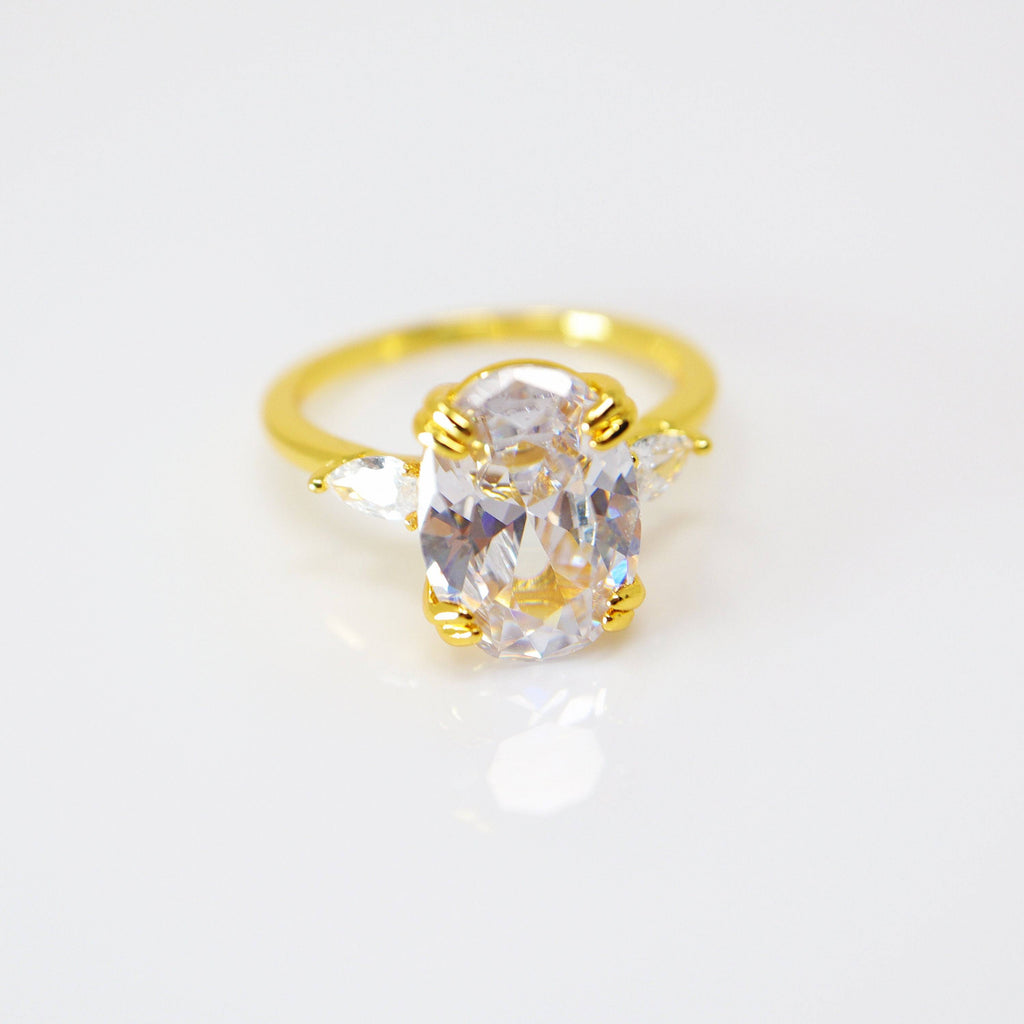 CZ Brightest beginning Proposal Ring, Statement Ring, Engagement Ring, Two Ring Set, Promise Ring For a Friend, Friendship ring