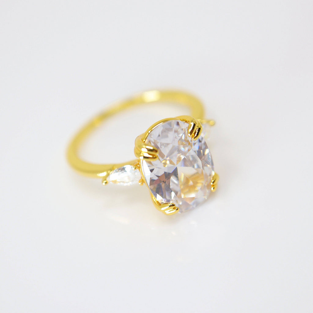 CZ Brightest beginning Proposal Ring, Statement Ring, Engagement Ring, Two Ring Set, Promise Ring For a Friend, Friendship ring