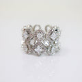 CZ Shiny Garden Statement Ring, Engagement Ring, Promise Ring For a Friend, Friendship ring.