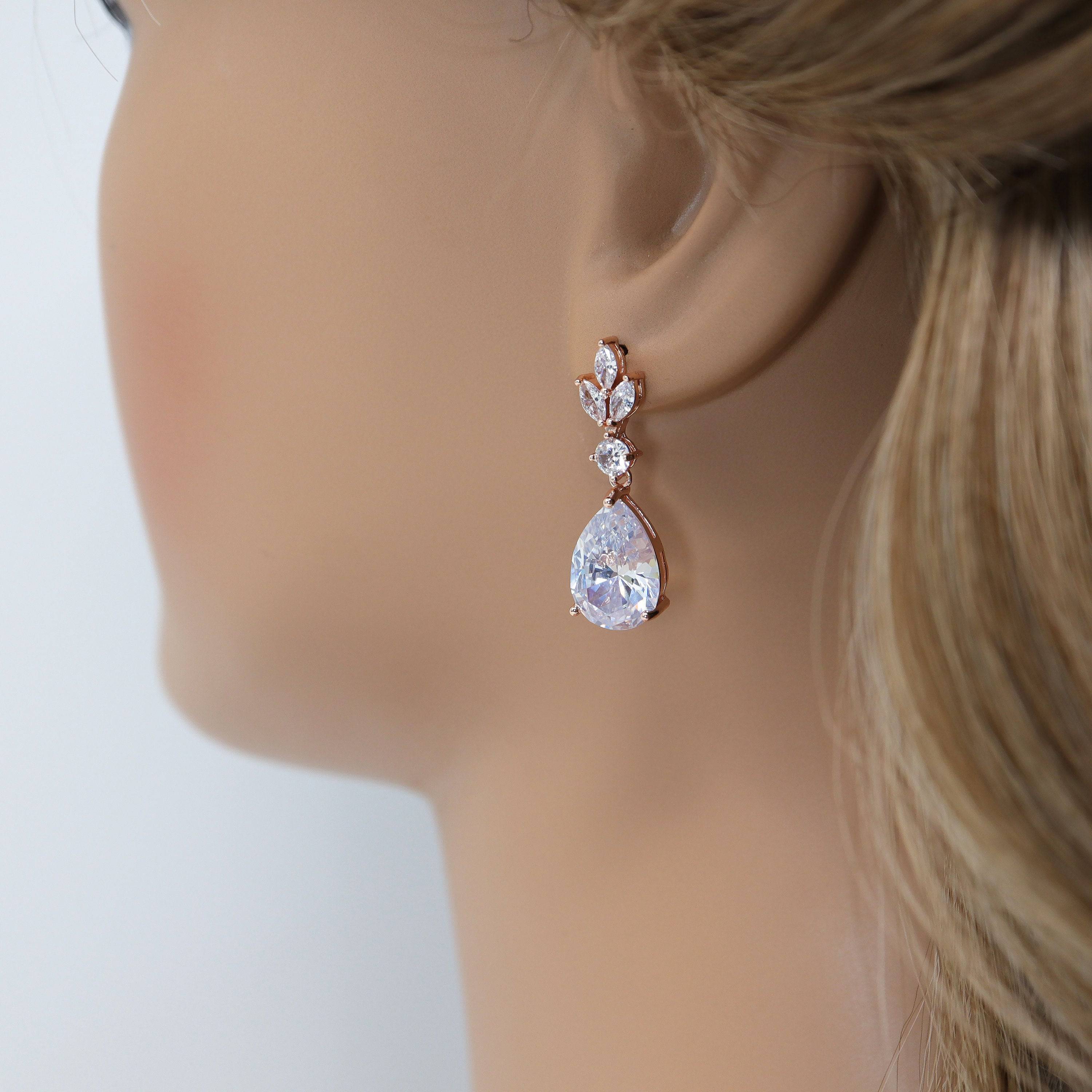 Cubic Zirconia Bridal Earrings | Cubic Zirconia Jewelry | Cubic Zirconia  Earing - Dangle Earrings - Aliexpress