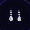 Swarovski Crystal Leaves drop Earrings, Bridal Jewelry, Bridal Earrings, Crystal Bridal Earrings, Statement Earrings Cz