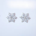 Swarovski Crystal Floral stud Earrings, Bridal Jewelry, Bridal Stud Earrings, Crystal Bridal Earrings, Statement Earrings Cz