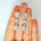 Cubic Zirconia Stargazing Diamond Earrings, Bridal Jewelry, Bridal Earrings, Crystal Bridal Earrings, Statement Earrings Cz