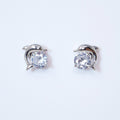 Cubic Zirconia Silver Dainty Dolphin stud Earrings, Bridal Jewelry, Bridal Stud Earrings, Crystal Bridal Earrings, Statement Earrings Cz