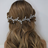 Swarovski Crystals Floral Vine Leaves Hair Vine Headband, Bridal Hair Vine, Rhinestone Headband, Delicate Headband, Hair accessories.