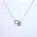 Eternity Roman Numerals Circle Necklace • Infinity Necklace • Minimalist • Linked Circles Necklace • Connected Circles • Interlocking Rings