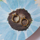 6mm Swarovski Crystal 14k Gold And Sterling Silver Cartilage Hoop Earrings, Statement Earrings, Upper Helix Hoop Earrings.