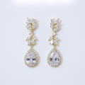 Swarovski Vine Leaves Drop, Long Dangle Crystal, Diamond Earrings, Long Bridal Jewelry, Crystal Bridal Earrings, Statement Earrings Cz