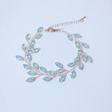 Opal Bracelet Vine Leaves Bracelet, Statement Bracelet, Opal Bracelet,Gift for her, Custom Gift.