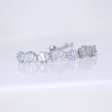 CZ Crystal Garden Dainty Bracelet, Diamond Bracelet, Bridal Jewelry, Bridesmaid Gift, Statement Bracelet.