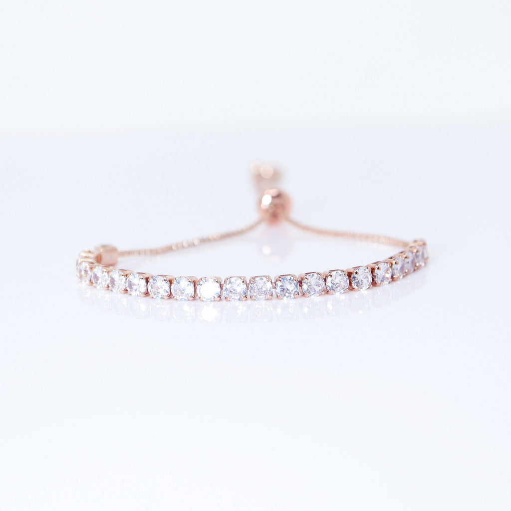 Cubic Zirconia Diamond Crystal Bracelet, Diamond Bracelet, Bridal Jewelry, Bridesmaid Gift, Statement Bracelet.
