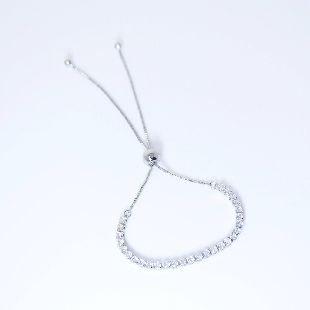 Cubic Zirconia Diamond Crystal Bracelet, Diamond Bracelet, Bridal Jewelry, Bridesmaid Gift, Statement Bracelet.