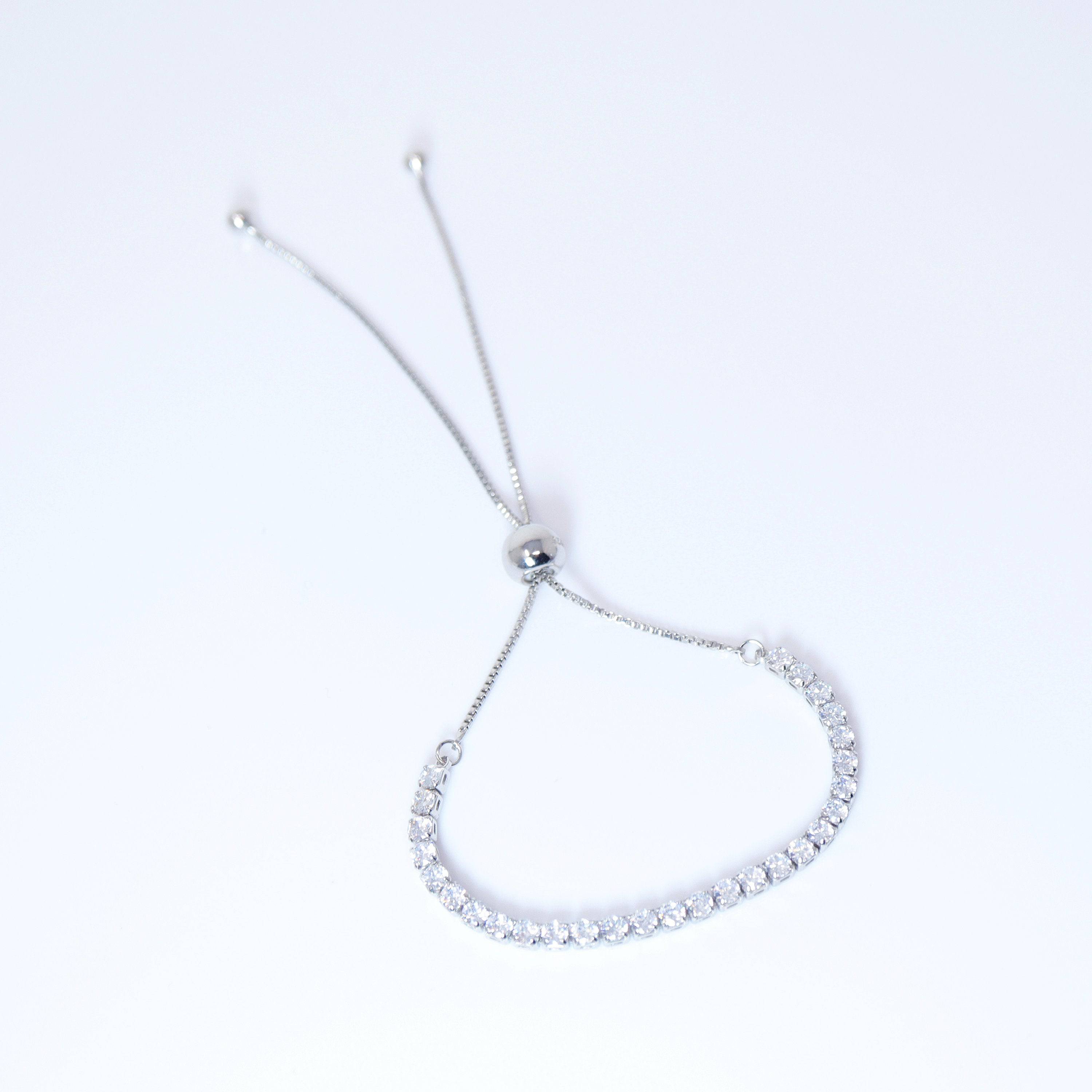 Cubic Zirconia Diamond Crystal Bracelet, Diamond Bracelet, Bridal Jewelry, Bridesmaid Gift, Statement Bracelet.