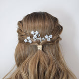 Cubic Zirconia, Diamond Vine Leaves Floral Bridal Hair Comb, Bridal Hair Piece, Bridal Hair Accessories, Wedding Hair Accessory.