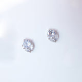 CZ Blossom Brilliance Earrings Bridal Earrings, Bridal Stud Earrings, Crystal Bridal Earrings, Statement Earrings