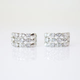 CZ Chic Geometric Bridal Earrings, Bridal Stud Earrings, Crystal Bridal Earrings, Statement Earrings