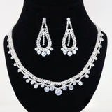 Swarovski Crystal Delicate Layered Chain Diamond/Crystal Necklace Set, Bridal Necklace Set, Bridal Jewelry, Statement Necklace