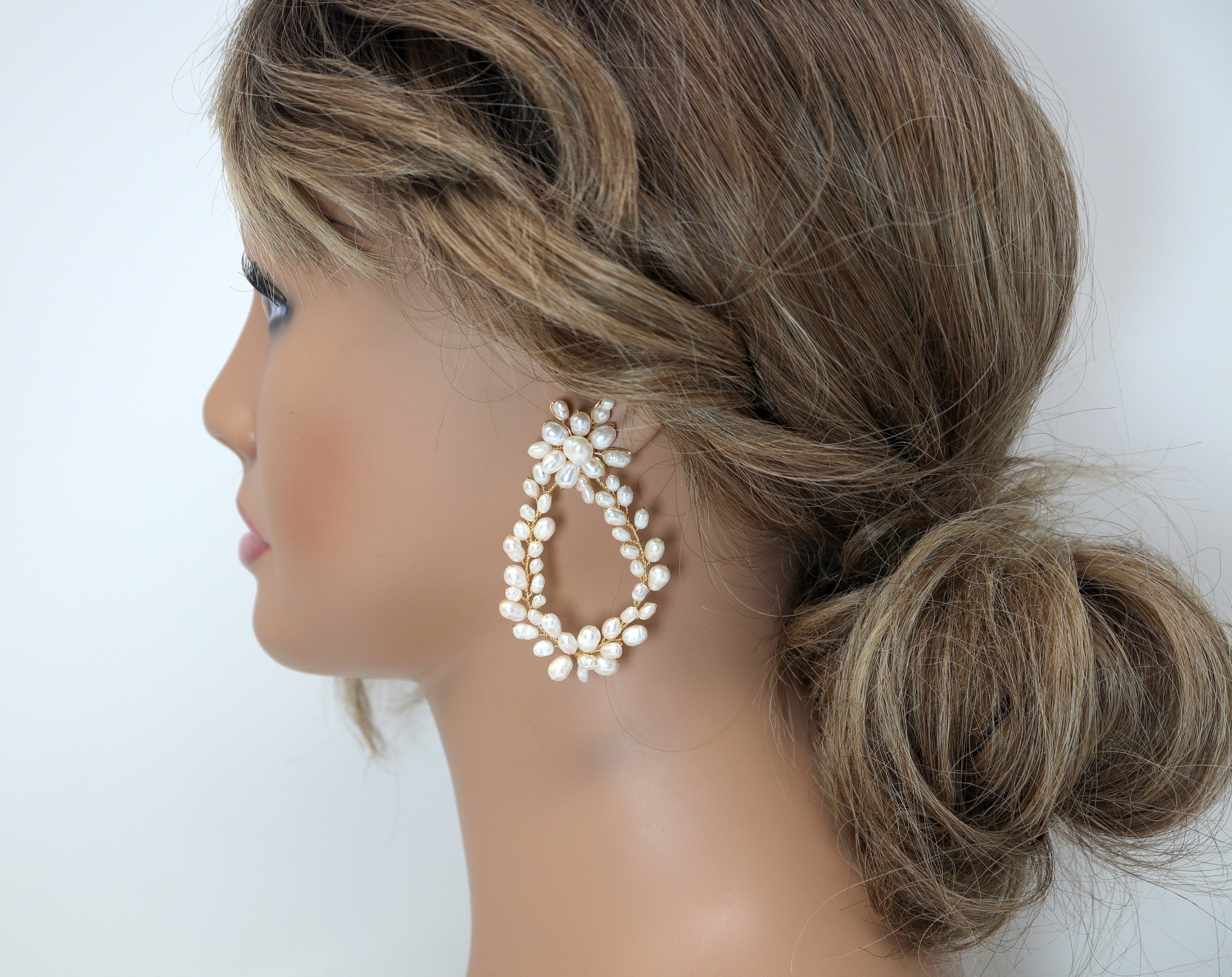 The Paloma Pearl Couture Hoops – Outhouse Jewellery
