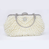 Pearl Floral Rhinestones Wedding Bag, Statement Bag, Evening Clutch, Wedding Clutch, Bridal Clutch, Bridal Cross body bag.