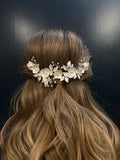 Faux Pearl Floral Vine Leaves Bridal Hair Comb,Bridal Hair Piece, Bridal Hair Accessories, Wedding Hair Accessory, Bridal Hair Comb.