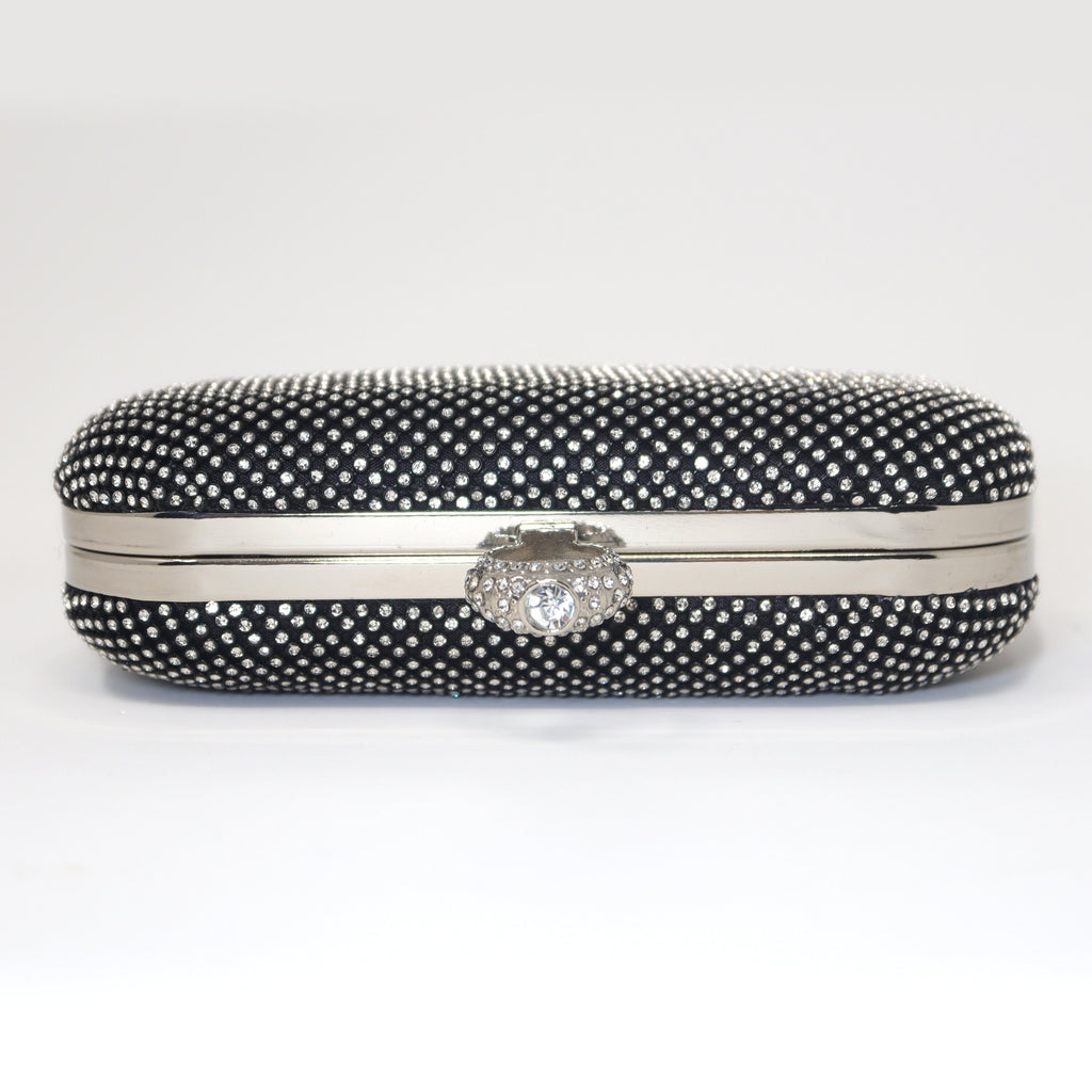 Black Crystal Wedding Clutch, Statement Bag, Evening Clutch, Wedding Clutch, Bridal Bag, Black Cross Body Bag