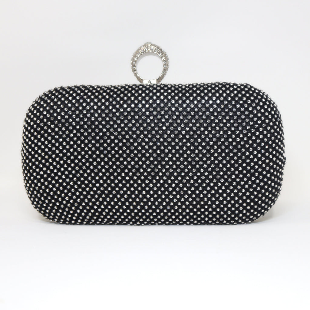 Black Crystal Wedding Clutch, Statement Bag, Evening Clutch, Wedding Clutch, Bridal Bag, Black Cross Body Bag
