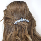Cubic Zirconia, Blooming Leaves Bridal Hair Comb, Bridal Hair Accessories, Wedding Hair Accessory, Bridal Hair Comb.