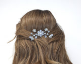 Cubic Zirconia, Charismatic Teardrop Floral Bridal Hair Comb, Bridal Hair Accessories, Wedding Hair Accessory, Bridal Hair Comb.