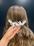 Faux Pearl Floral Vine Leaves Bridal Hair Comb,Bridal Hair Piece, Bridal Hair Accessories, Wedding Hair Accessory, Bridal Hair Comb.