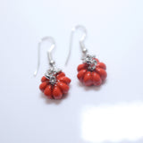 Dainty Cute Little Pumpkin Drop Halloween Earrings, Long Halloween Earrings, Scary Statement earrings.