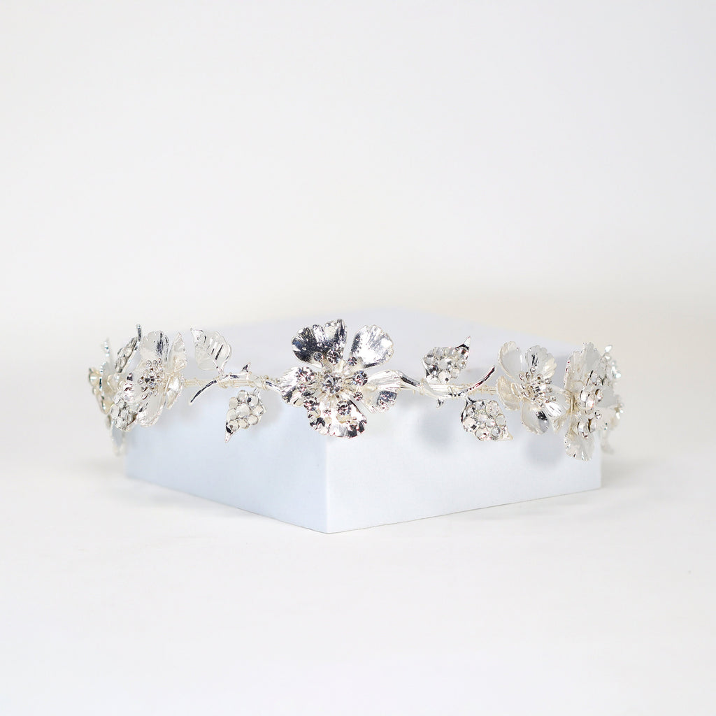 Swarovski Crystals Floral Vine Leaves Wedding Hair Vine, Bridal Headband Rhinestone Headband, Statement hair accessories.