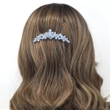 Cubic Zirconia, Blooming Leaves Bridal Hair Comb, Bridal Hair Accessories, Wedding Hair Accessory, Bridal Hair Comb.