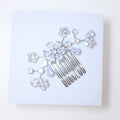 Cubic Zirconia, Charismatic Teardrop Floral Bridal Hair Comb, Bridal Hair Accessories, Wedding Hair Accessory, Bridal Hair Comb.