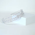 Swarovski Crystals Floral Vine Leaves Three Layer Silver Headband, Hair Vine Headband, Bridal Hair, Rhinestone Headband, Delicate Headband.