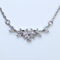 Swarovski Crystal Dainty Gilded Flora Serenade Necklace , Bridal Jewelry, Bride Necklace, Minimalist Statement Necklace, Flower Necklace