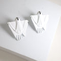White Ghost Halloween Earrings, Long Halloween Earrings, Scary Statement earrings.