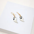Cute Little Transparent Smiling Ghost Halloween Earrings, Long Halloween Earrings, Scary Statement earrings.