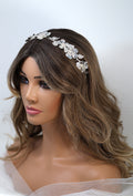 Swarovski Crystals Floral Vine Leaves Wedding Hair Vine, Bridal Headband Rhinestone Headband, Statement hair accessories.