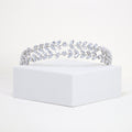 Swarovski Crystals Vine Leaves Two Layer Headpiece, Hair Vine Headband, Bridal Hair Vine, Rhinestone Headband, Delicate Headband.