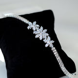 Swarovski Crystal Silver V-Shaped Garden Of Crystal Dreams Diamond/Crystal Bridal Necklace Set Statement Necklace