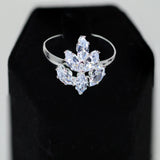 Swarovski Crystal Shimmering Leaf Veil Diamond/Crystal Necklace Set, Bridal Necklace Set, Bridal Jewelry, Statement Necklace