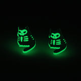 Cute Kitty Glow In Dark Ghost Halloween Dainty Stud Earrings, Cat Halloween Earrings, Spooky Statement earrings.