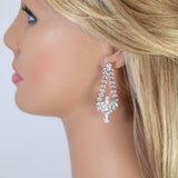 Earrings measurements are 2.2 inches long and 0.8 inches wide.