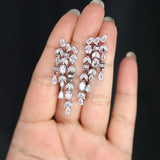 Swarovski Crystal Exquisite Leafy Grandeur Diamond/Crystal Necklace Set, Bridal Necklace Set, Bridal Jewelry, Statement Necklace
