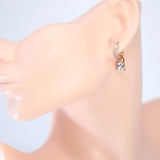 Dainty Cz Diamond Drop Hoop Earrings, Two In One Crystal Hoop Earrings, Statement Earrings, Rhinestones Hoop Earrings.